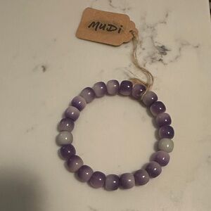 Purple Beaded Bracelet